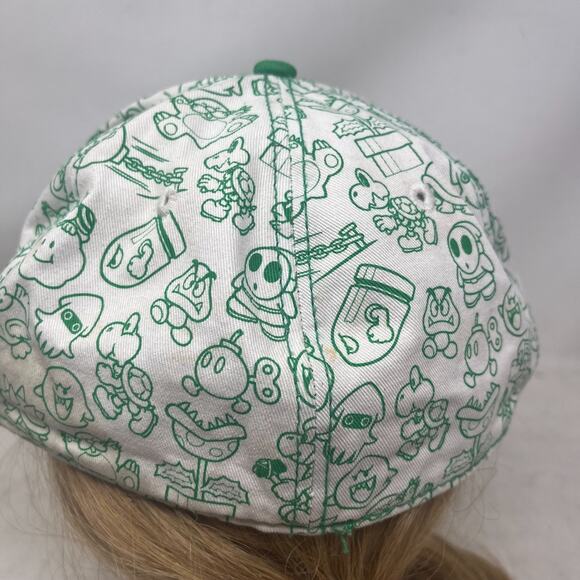 Nintendo Get A Life Green Trucker Hat Mens L 1-Up Mushroom Snapback - Picture 13 of 13